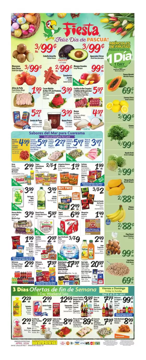 Fiesta Mart catalogue in Shenandoah TX | Our best deals for you | 2026-04-01T00:00:00.000Z - 2026-04-07T00:00:00.000Z