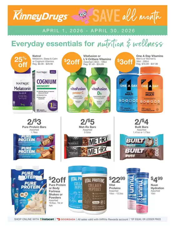 Kinney Drugs catalogue in Hardwick VT | Wide range of offers | 2026-04-01T00:00:00.000Z - 2026-04-30T00:00:00.000Z