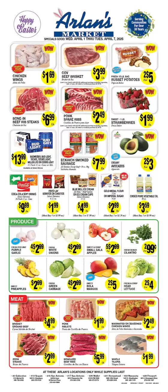 Arlan's Market catalogue in Kingwood TX | Arlan's Market weekly ad | 2026-04-01T00:00:00.000Z - 2026-04-07T00:00:00.000Z