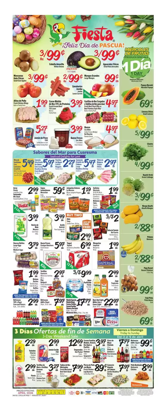 Fiesta Mart catalogue in Austin TX | Top offers for all bargain hunters | 2026-04-01T00:00:00.000Z - 2026-04-07T00:00:00.000Z