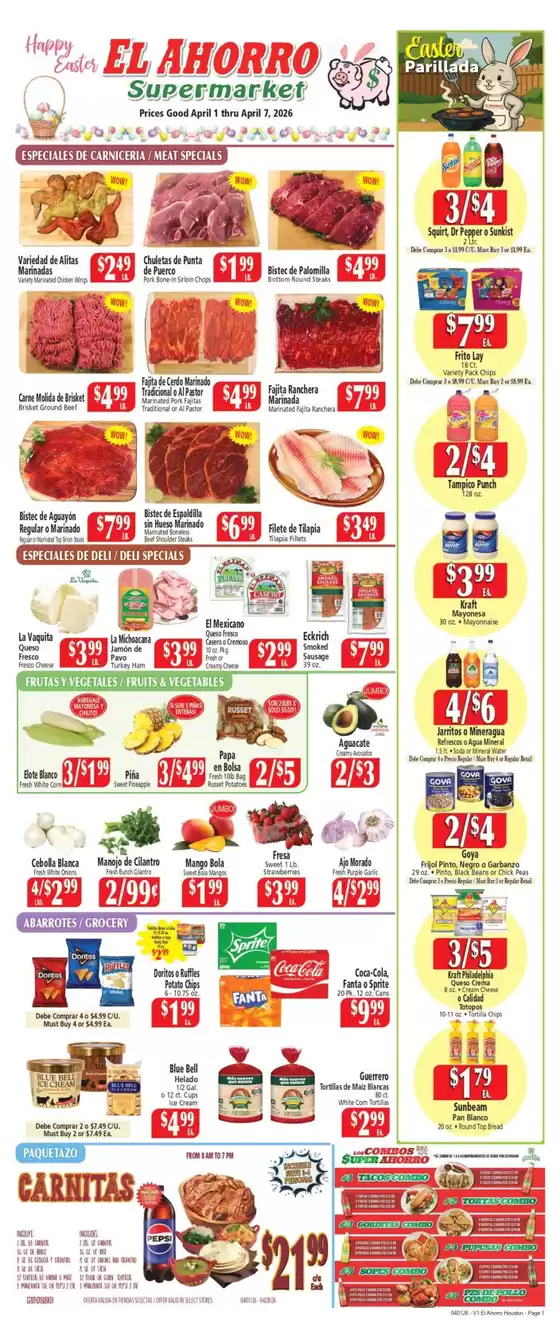 El Ahorro catalogue in Houston TX | EL AHORRO SUPERMARKET | 2026-04-01T00:00:00.000Z - 2026-04-07T00:00:00.000Z