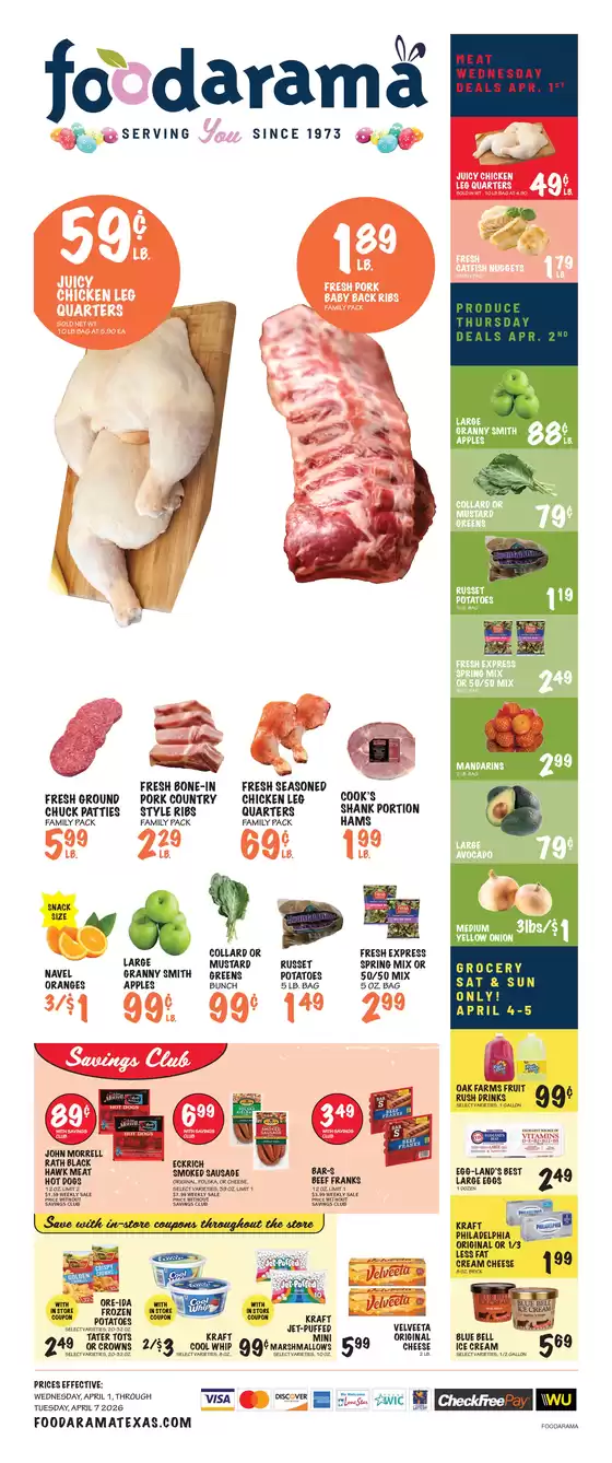 Foodarama catalogue in Houston TX | Foodarama weekly ad | 2026-04-01T00:00:00.000Z - 2026-04-07T00:00:00.000Z
