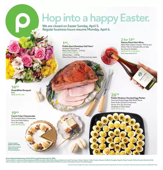 Publix catalogue in Miami FL | Special offers for you | 2026-03-25T00:00:00.000Z - 2026-04-04T00:00:00.000Z