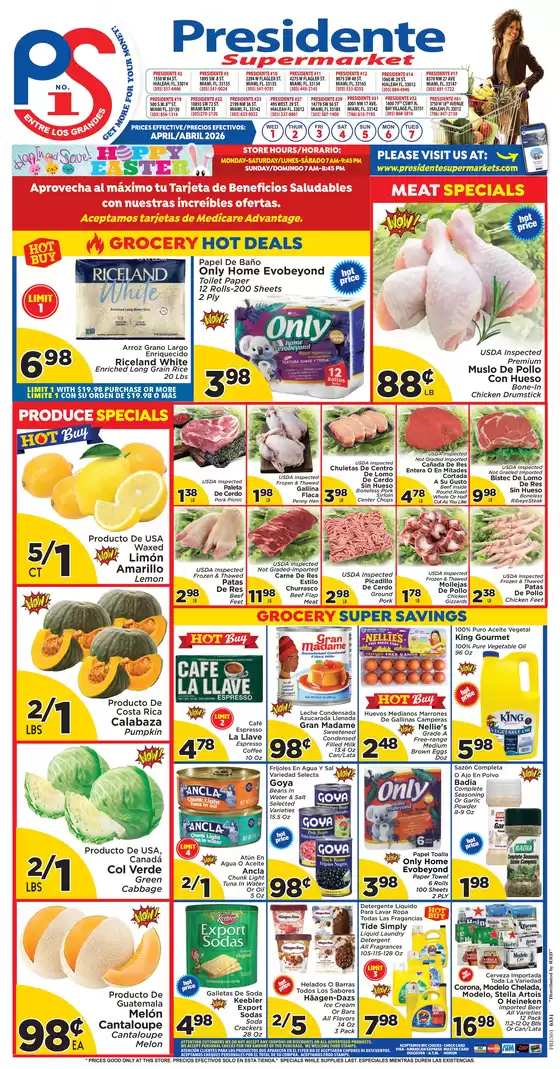 Presidente catalogue | Presidente weekly ad | 2026-04-01T00:00:00.000Z - 2026-04-30T00:00:00.000Z