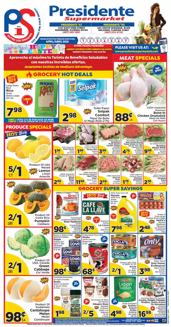 Presidente catalogue | Current bargains and offers | 2026-04-01T00:00:00.000Z - 2026-04-30T00:00:00.000Z