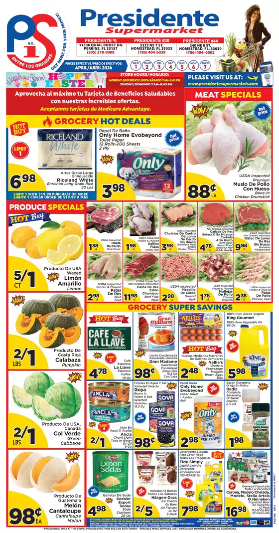 Presidente catalogue | Top deals and discounts | 2026-04-01T00:00:00.000Z - 2026-04-30T00:00:00.000Z