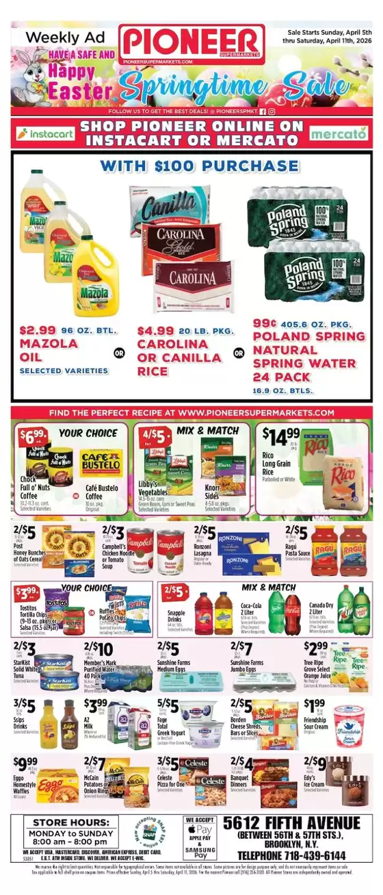 Pioneer Supermarkets catalogue | Great discounts on selected products | 2026-04-05T00:00:00.000Z - 2026-04-11T00:00:00.000Z