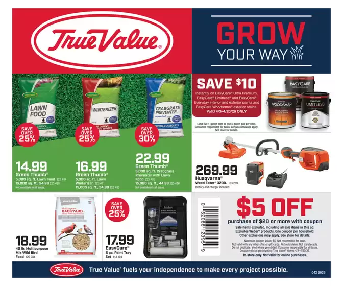 True Value catalogue in Canton OH | Great offer for all customers | 2026-04-03T00:00:00.000Z - 2026-04-20T00:00:00.000Z