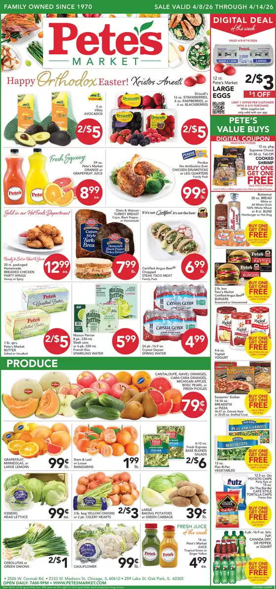 Pete's Fresh Market catalogue | Top deals for all customers | 2026-04-08T00:00:00.000Z - 2026-04-14T00:00:00.000Z