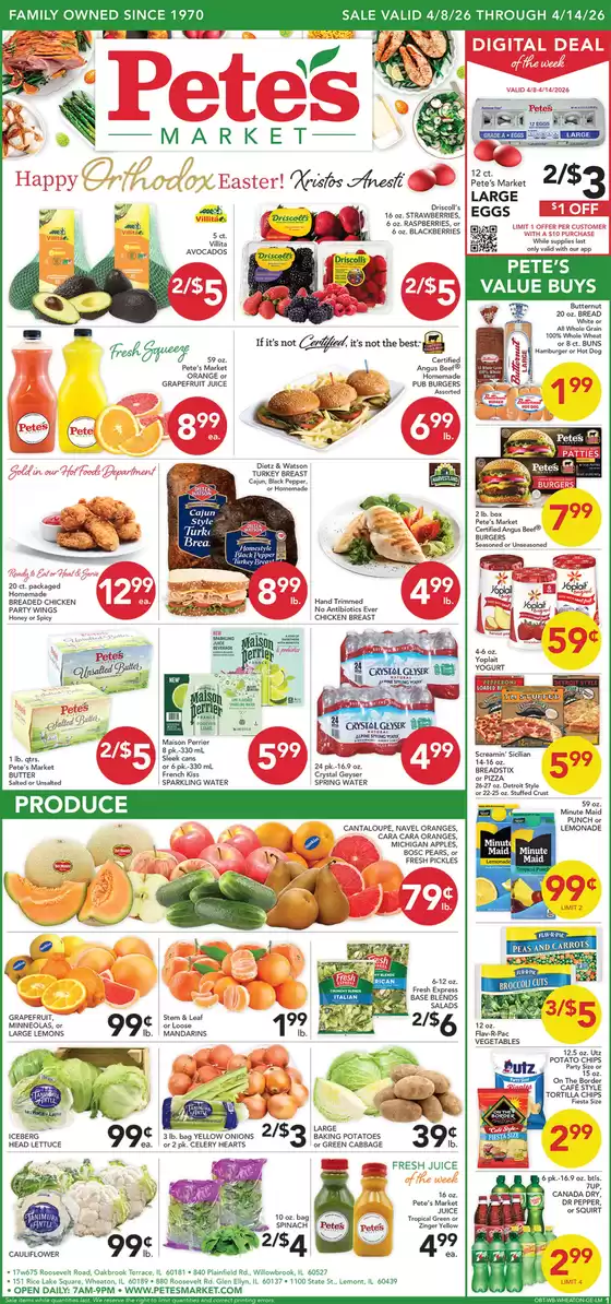 Pete's Fresh Market catalogue in Naperville IL | Top offers for all bargain hunters | 2026-04-08T00:00:00.000Z - 2026-04-14T00:00:00.000Z