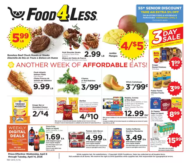 Food 4 Less catalogue | Our best deals for you | 2026-04-08T00:00:00.000Z - 2026-04-14T00:00:00.000Z