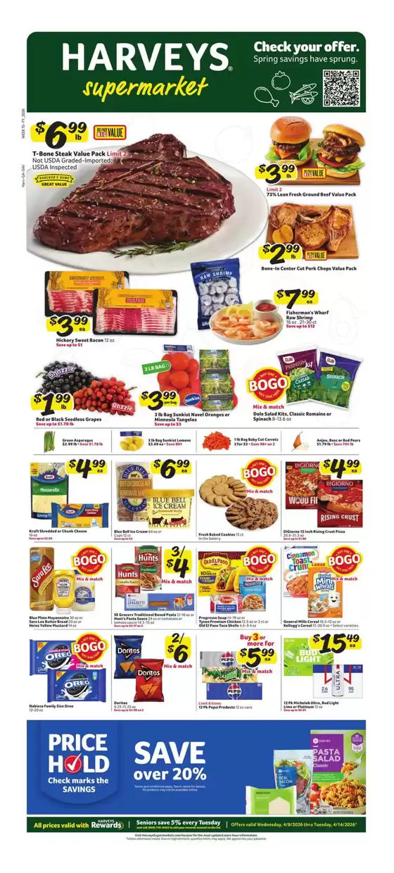 Harveys Supermarkets catalogue | Great discounts on selected products | 2026-04-08T00:00:00.000Z - 2026-04-14T00:00:00.000Z