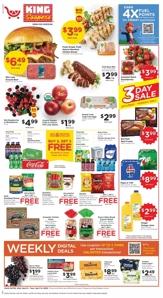 King Soopers catalogue | Great discounts on selected products | 2026-04-08T00:00:00.000Z - 2026-04-14T00:00:00.000Z
