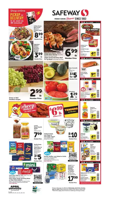 Safeway catalogue | Top deals and discounts | 2026-04-08T00:00:00.000Z - 2026-04-14T00:00:00.000Z