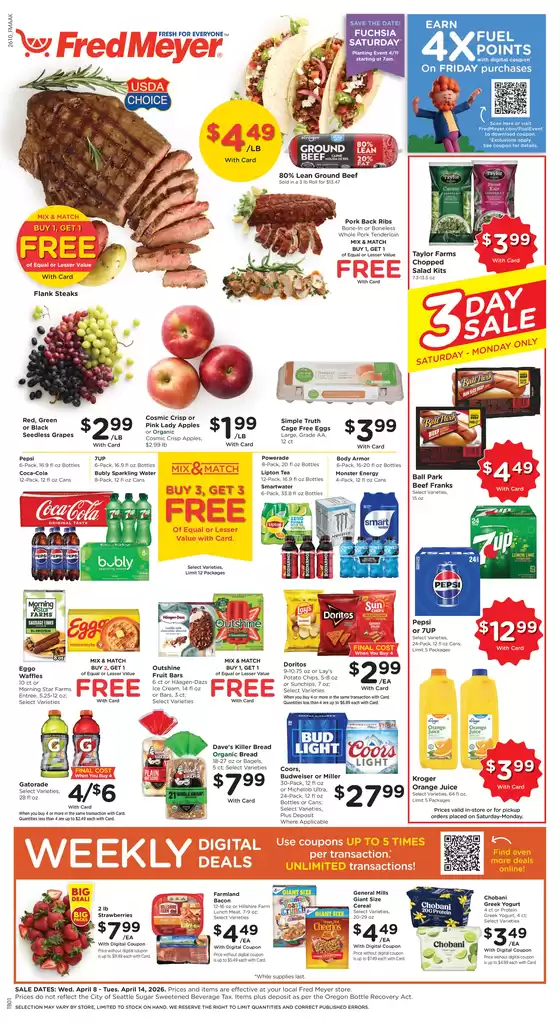 Fred Meyer catalogue | Our best bargains | 2026-04-08T00:00:00.000Z - 2026-04-14T00:00:00.000Z
