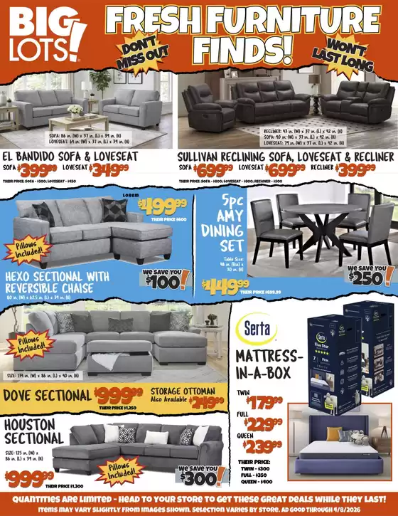 Big Lots catalogue in Palmdale CA | Top offers for smart savers | 2026-04-08T00:00:00.000Z - 2026-04-08T00:00:00.000Z