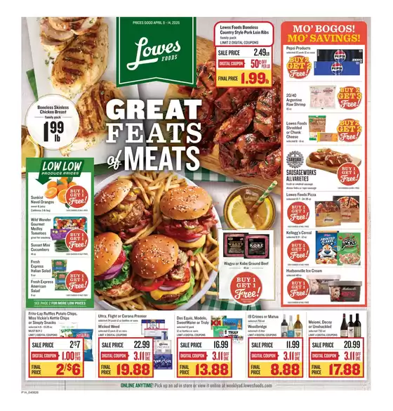 Lowes Foods catalogue in Wake Forest NC | Weekly Ad | 2026-04-08T00:00:00.000Z - 2026-04-14T00:00:00.000Z