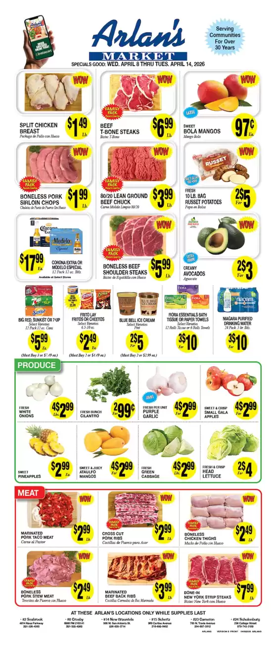 Arlan's Market catalogue | Arlan's Market weekly ad | 2026-04-08T00:00:00.000Z - 2026-04-14T00:00:00.000Z
