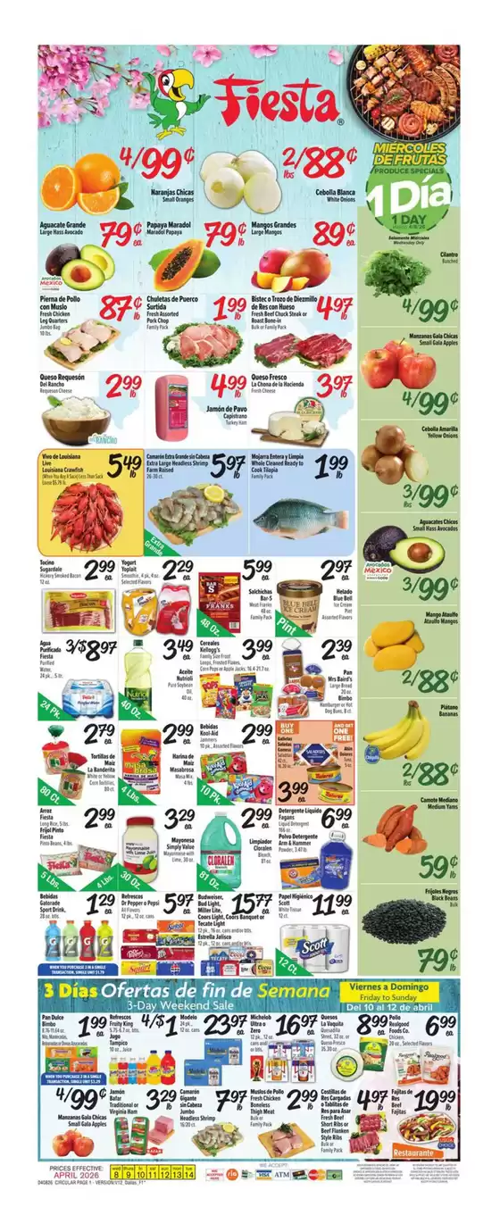 Fiesta Mart catalogue in Grand Prairie TX | Great discounts on selected products | 2026-04-08T00:00:00.000Z - 2026-04-14T00:00:00.000Z