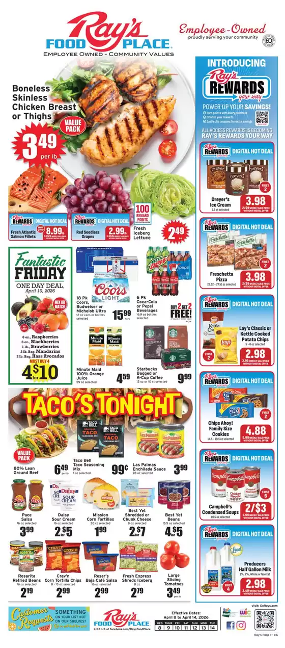 Ray's Food catalogue | Rays Food weekly ad | 2026-04-08T00:00:00.000Z - 2026-04-14T00:00:00.000Z