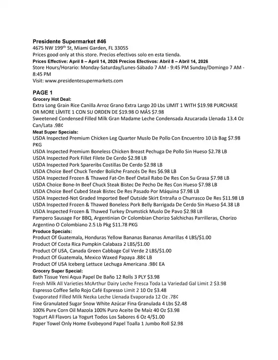 Presidente catalogue | Great offer for bargain hunters | 2026-04-08T00:00:00.000Z - 2026-04-14T00:00:00.000Z