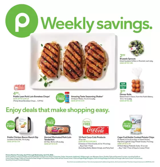 Publix catalogue | Top offers for all bargain hunters | 2026-04-09T00:00:00.000Z - 2026-04-15T00:00:00.000Z