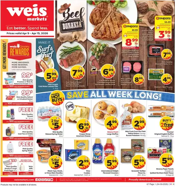 Weis Markets catalogue in Cheltenham PA | Top offers for smart savers | 2026-04-09T00:00:00.000Z - 2026-04-15T00:00:00.000Z