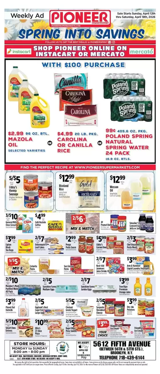 Pioneer Supermarkets catalogue | Top offers for all bargain hunters | 2026-04-12T00:00:00.000Z - 2026-04-18T00:00:00.000Z