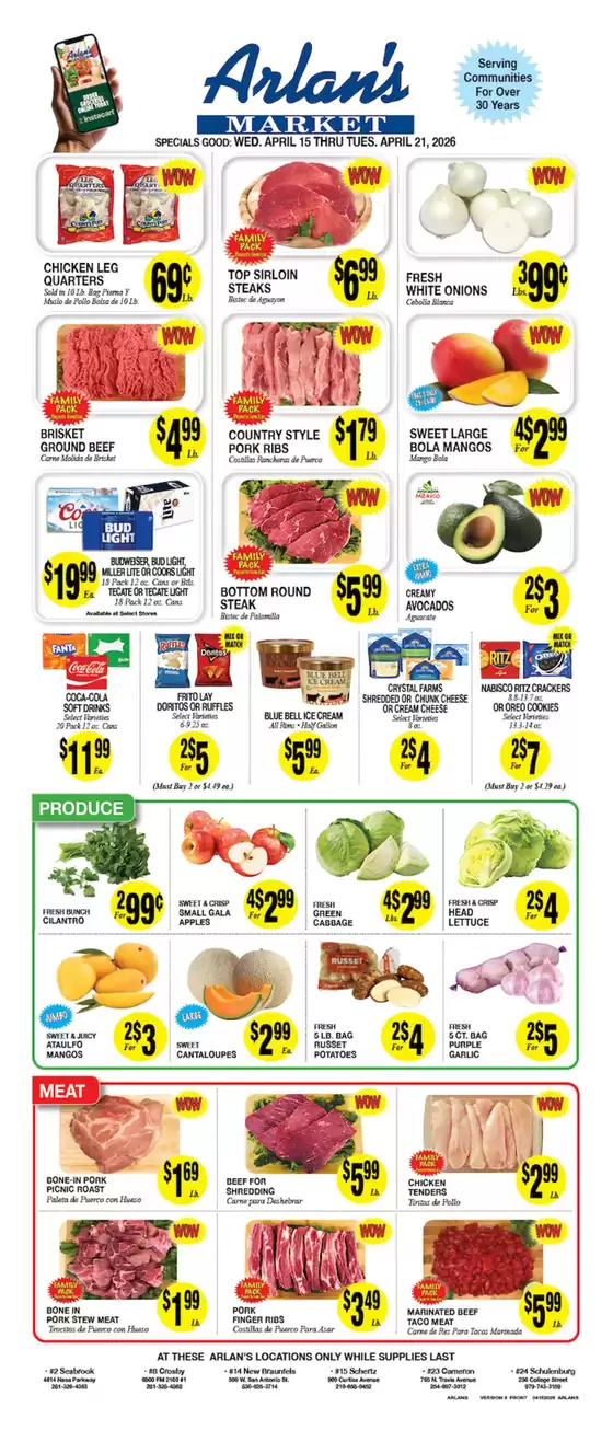 Arlan's Market catalogue | Arlan's Market weekly ad | 2026-04-15T00:00:00.000Z - 2026-04-21T00:00:00.000Z