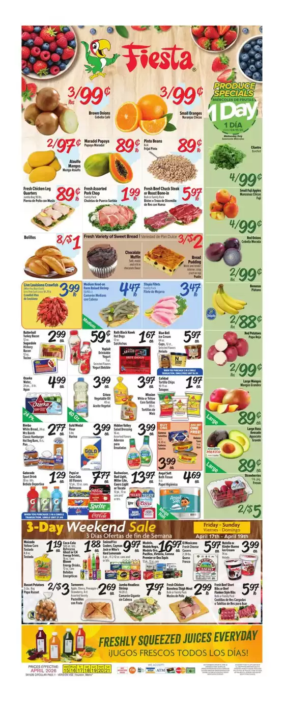 Fiesta Mart catalogue in Richmond TX | Top deals and discounts | 2026-04-15T00:00:00.000Z - 2026-04-21T00:00:00.000Z