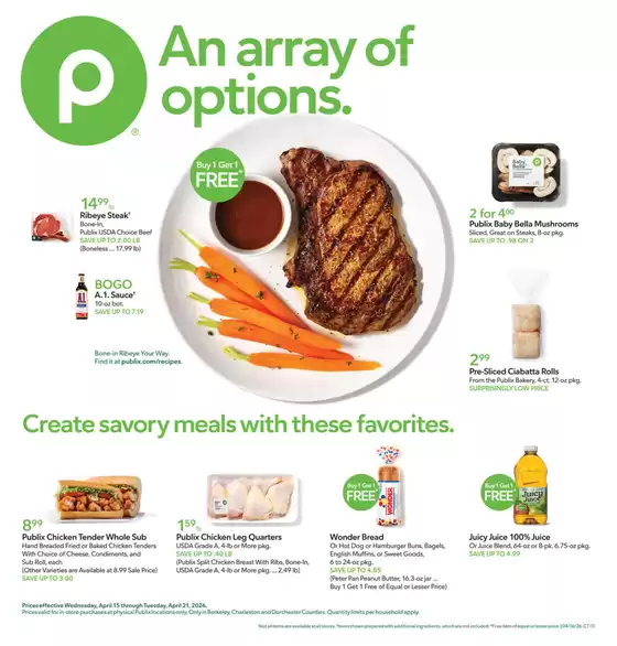 Publix catalogue | Top deals for all customers | 2026-04-15T00:00:00.000Z - 2026-04-21T00:00:00.000Z