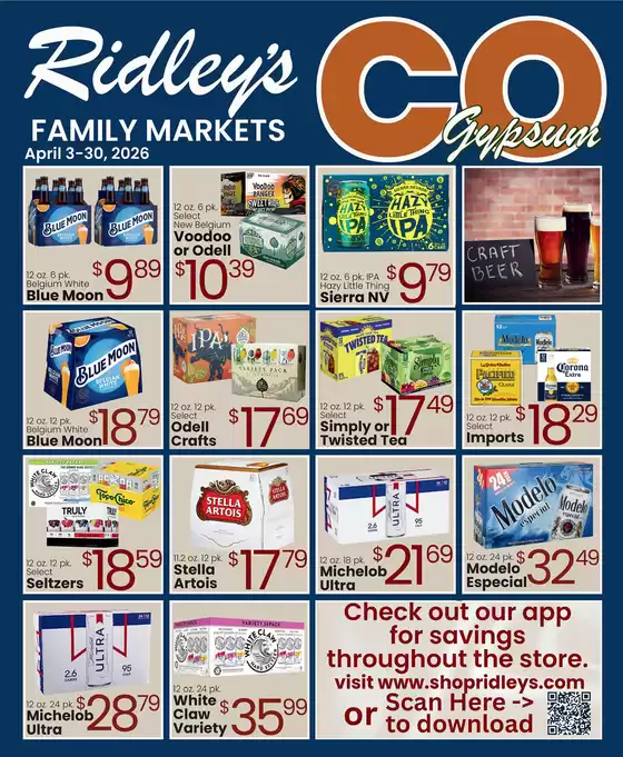 Ridley's Family Markets catalogue | Special offers for you | 2026-04-03T00:00:00.000Z - 2026-04-30T00:00:00.000Z