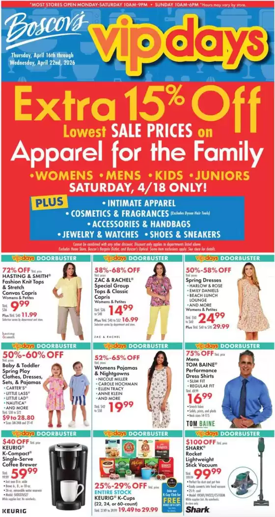 Boscov's catalogue | Great offer for bargain hunters | 2026-04-16T00:00:00.000Z - 2026-04-22T00:00:00.000Z