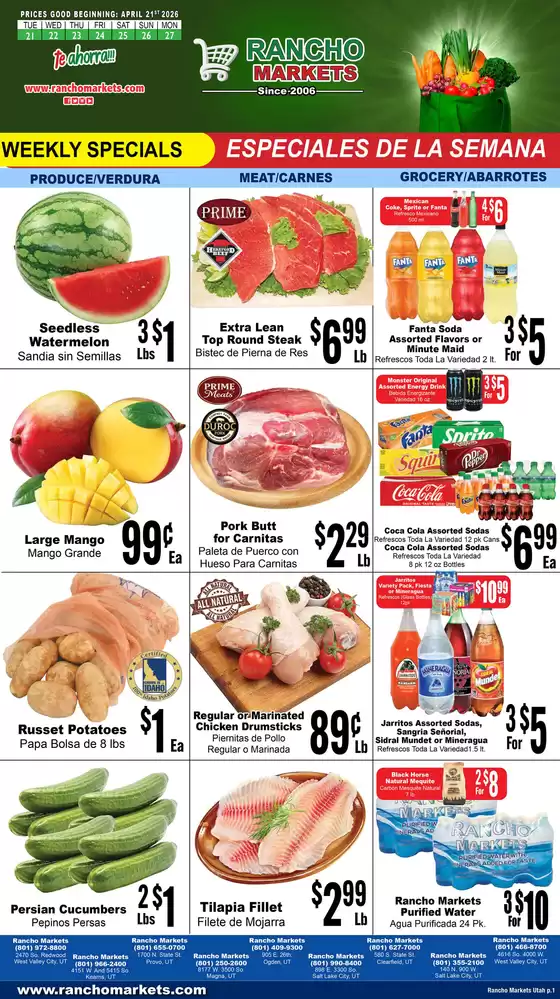 Rancho Markets catalogue | Rancho Markets weekly ad | 2026-04-21T00:00:00.000Z - 2026-04-27T00:00:00.000Z