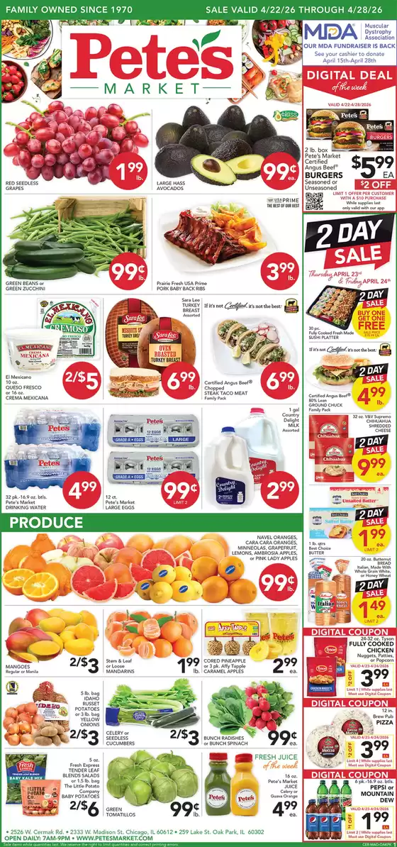 Pete's Fresh Market catalogue | Top deals and discounts | 2026-04-22T00:00:00.000Z - 2026-04-28T00:00:00.000Z