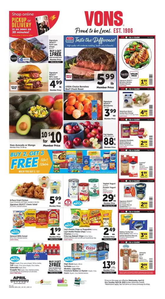 Vons catalogue | Weekly Ad - Norcal | 2026-04-22T00:00:00.000Z - 2026-04-28T00:00:00.000Z