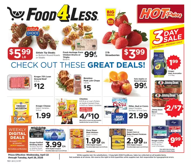 Food 4 Less catalogue | Discover attractive offers | 2026-04-22T00:00:00.000Z - 2026-04-28T00:00:00.000Z