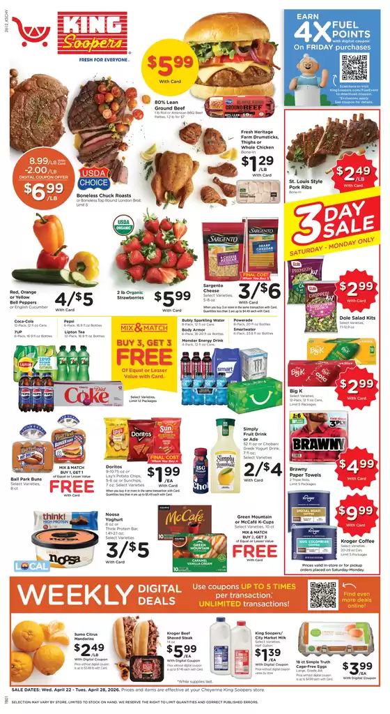 King Soopers catalogue | Top deals for all customers | 2026-04-22T00:00:00.000Z - 2026-04-28T00:00:00.000Z