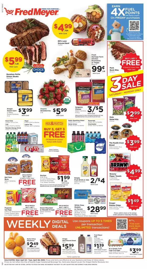 Fred Meyer catalogue in Salem OR | Save now with our deals | 2026-04-22T00:00:00.000Z - 2026-04-28T00:00:00.000Z