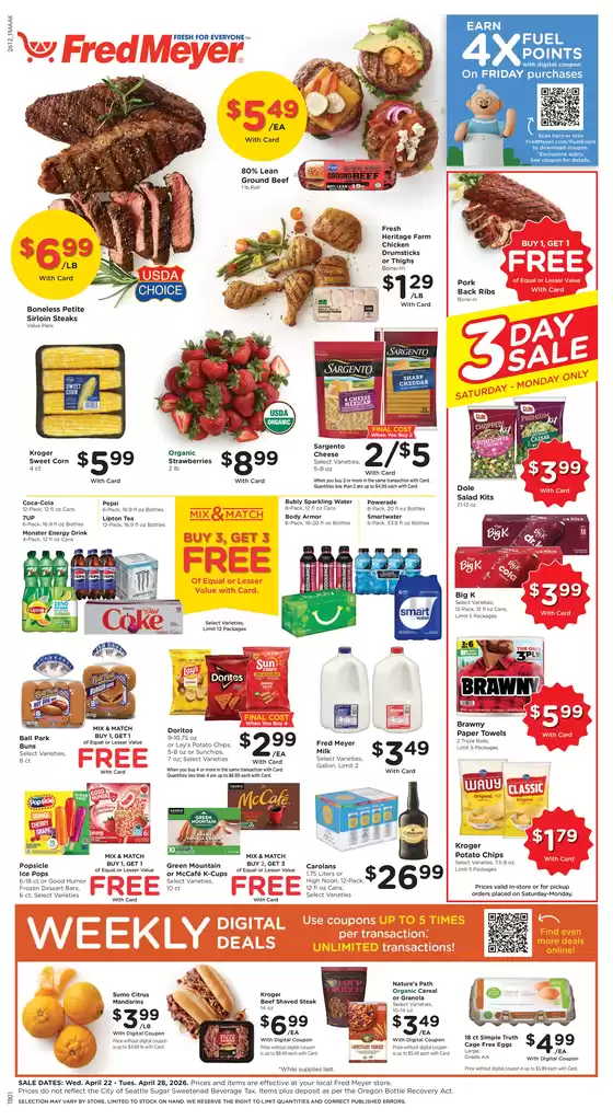 Fred Meyer catalogue in Springfield OR | Top offers for smart savers | 2026-04-22T00:00:00.000Z - 2026-04-28T00:00:00.000Z