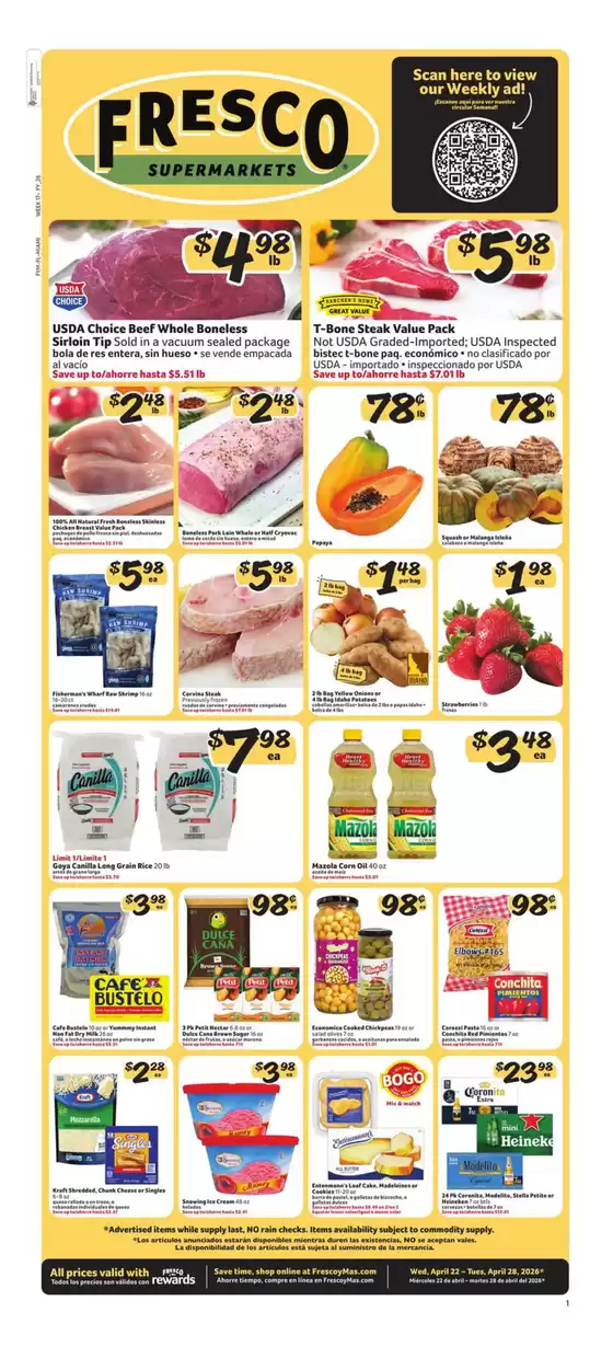 Fresco y Más catalogue | Weekly Circular | 2026-04-22T00:00:00.000Z - 2026-04-28T00:00:00.000Z