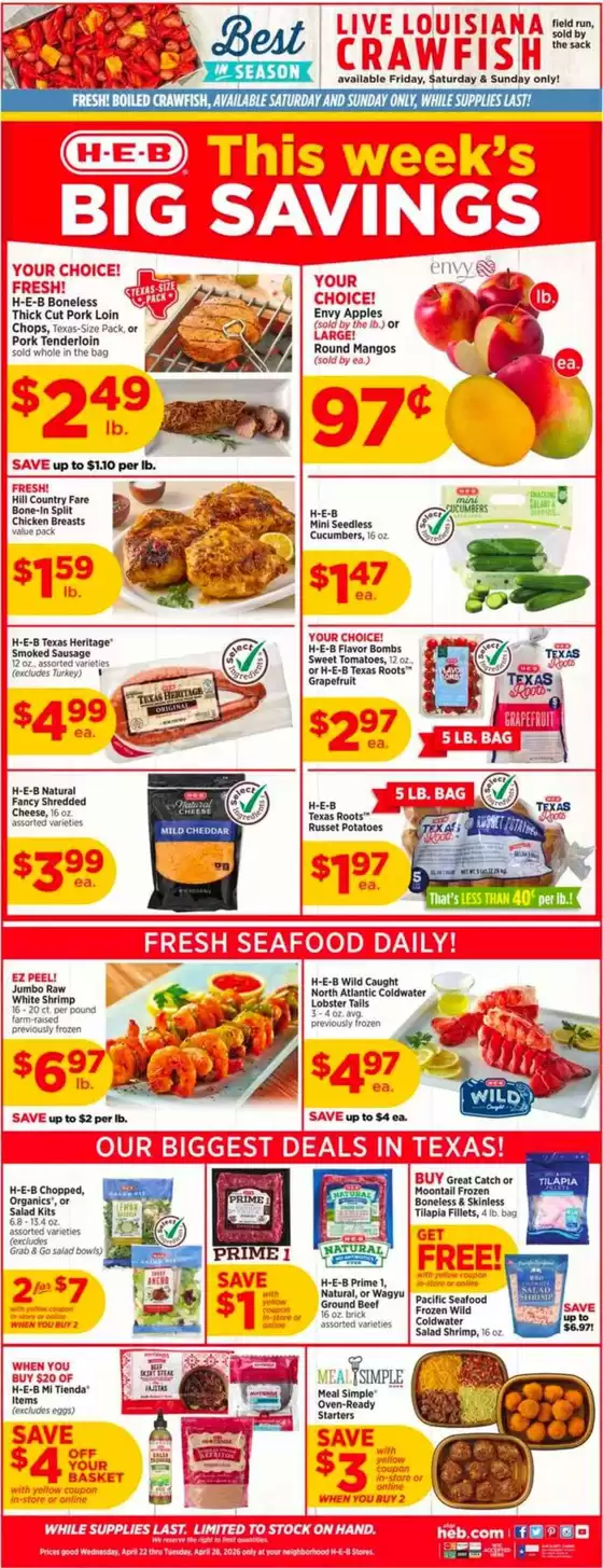 H-E-B catalogue | Weekly Ads H-E-B | 2026-04-22T00:00:00.000Z - 2026-04-28T00:00:00.000Z