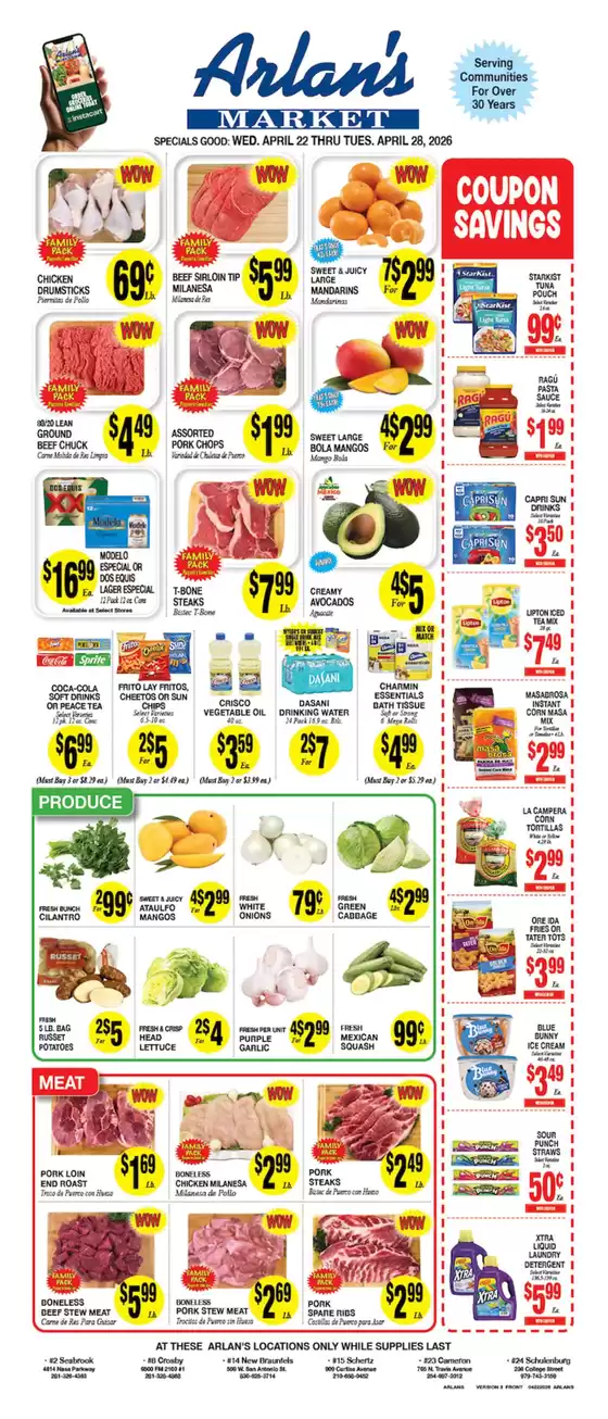 Arlan's Market catalogue | Arlan's Market weekly ad | 2026-04-22T00:00:00.000Z - 2026-04-28T00:00:00.000Z