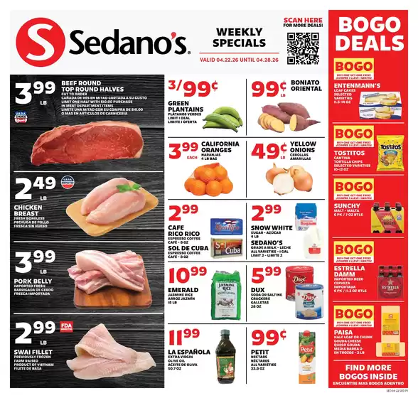 Sedano's catalogue | Sedano's weekly ad | 2026-04-22T00:00:00.000Z - 2026-04-28T00:00:00.000Z