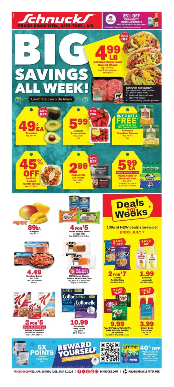 Schnucks catalogue | Current special promotions | 2026-04-29T00:00:00.000Z - 2026-05-05T00:00:00.000Z
