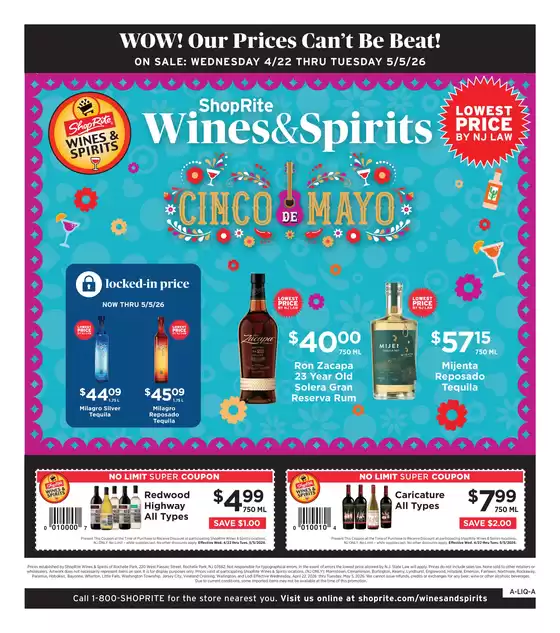 ShopRite catalogue in Magnolia NJ | ShopRite Wine & Spirits - 4/22 | 2026-04-22T00:00:00.000Z - 2026-05-05T00:00:00.000Z