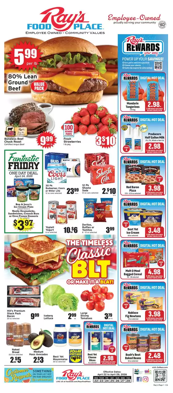 Ray's Food catalogue | Rays Food weekly ad | 2026-04-22T00:00:00.000Z - 2026-04-28T00:00:00.000Z