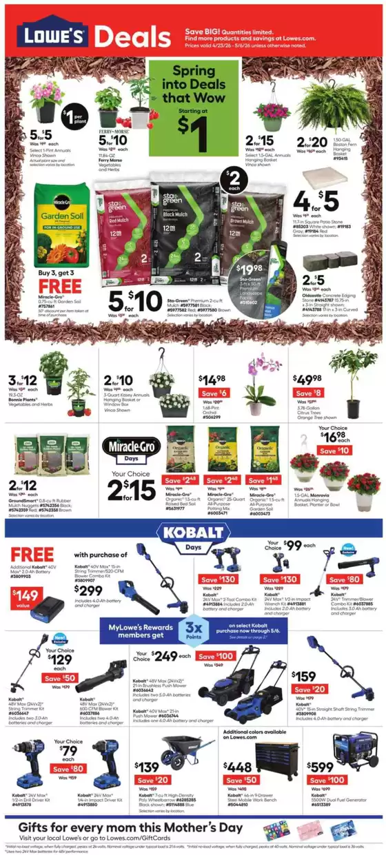 Lowe's catalogue | Weekly Ads Lowe's | 2026-04-23T00:00:00.000Z - 2026-05-06T00:00:00.000Z