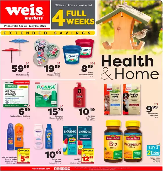 Weis Markets catalogue in Bel Air MD | Exclusive bargains | 2026-04-23T00:00:00.000Z - 2026-05-20T00:00:00.000Z