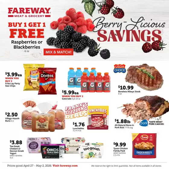 Fareway catalogue | Exclusive bargains | 2026-04-27T00:00:00.000Z - 2026-05-02T00:00:00.000Z